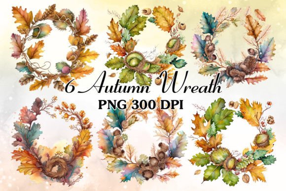 Autumn Wreath Watercolor Bundle: Your Seasonal Design Shortcut