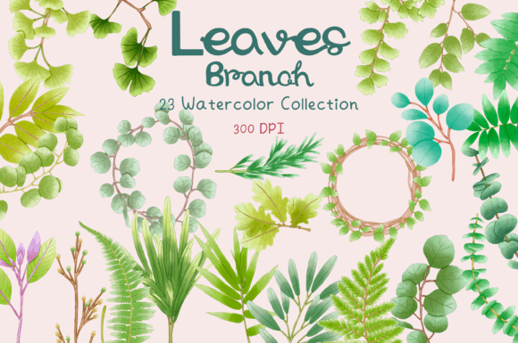 Bringing Nature Indoors with Leaves Branch Watercolor