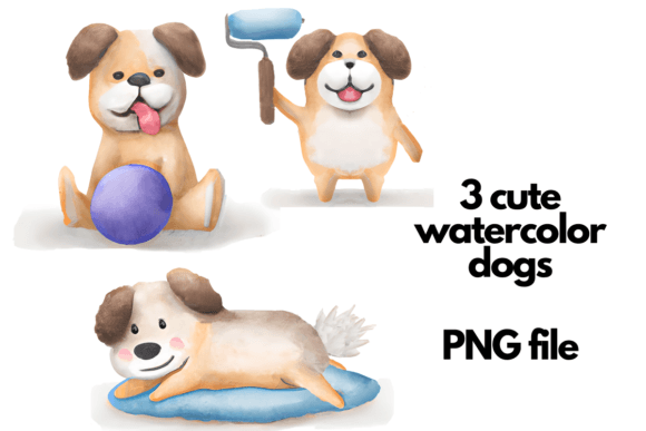 Cute Watercolor Dogs: A Charming Design Asset for Every Project