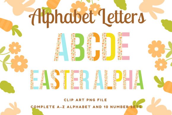 Easter Carrot Pastel Alphabet Letters: A Guide for Designers