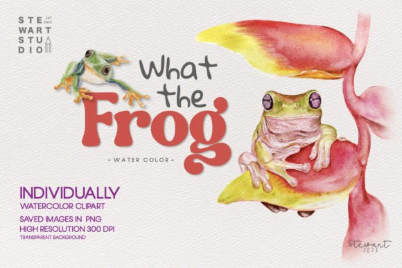 Frogs Watercolor Clipart: A Whimsical Touch for Creative Projects