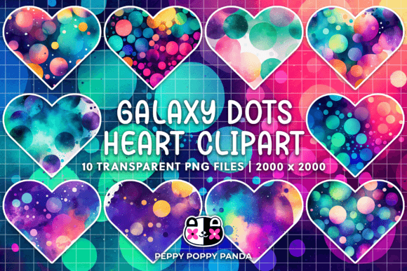 Galaxy Polka Dots Heart Clipart: A Cosmic Design Solution