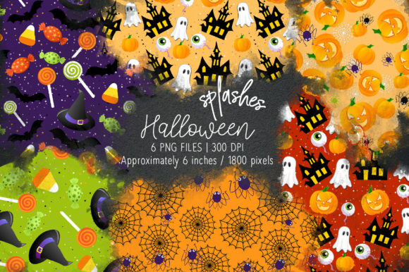 Halloween Watercolor Splashes 13: A Splash of Spooky Style