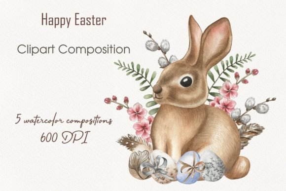 Happy Easter Watercolor Clipart: Your Design Toolkit for a Festive Season