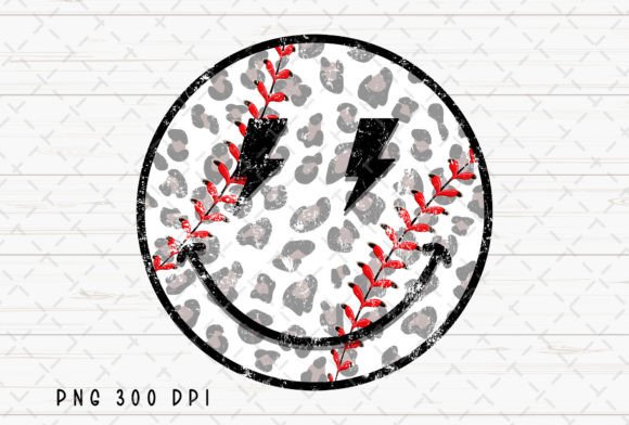 Happy Smiley Face Leopard Baseball PNG: Your Playful Design Asset