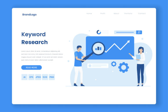 Keyword Research Illustration Concept: A Visual Asset for Digital Strategy