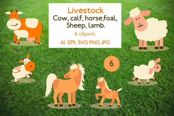 Livestock Mothers and Children Cliparts: A Designer's Best Friend