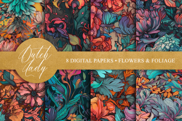 Seamless Flowers & Foliage Patterns for Modern Design