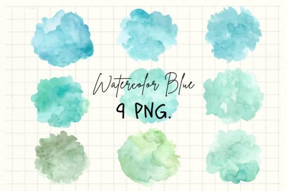 Unleashing Creativity with Watercolor Blue Splatters Clipart