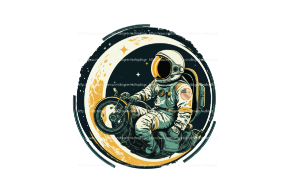 Vintage Astronaut on a Motor Cross: Retro-Futurism in Motion